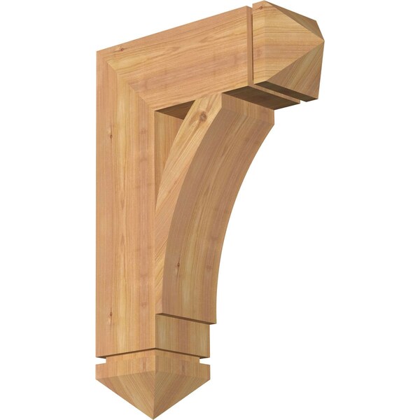 Ekena Millwork Thorton Arts & Crafts Smooth Bracket, Western Red Cedar, 5 1/2"W x 18"D x 26"H BKT06X18X26THR03SWR - main